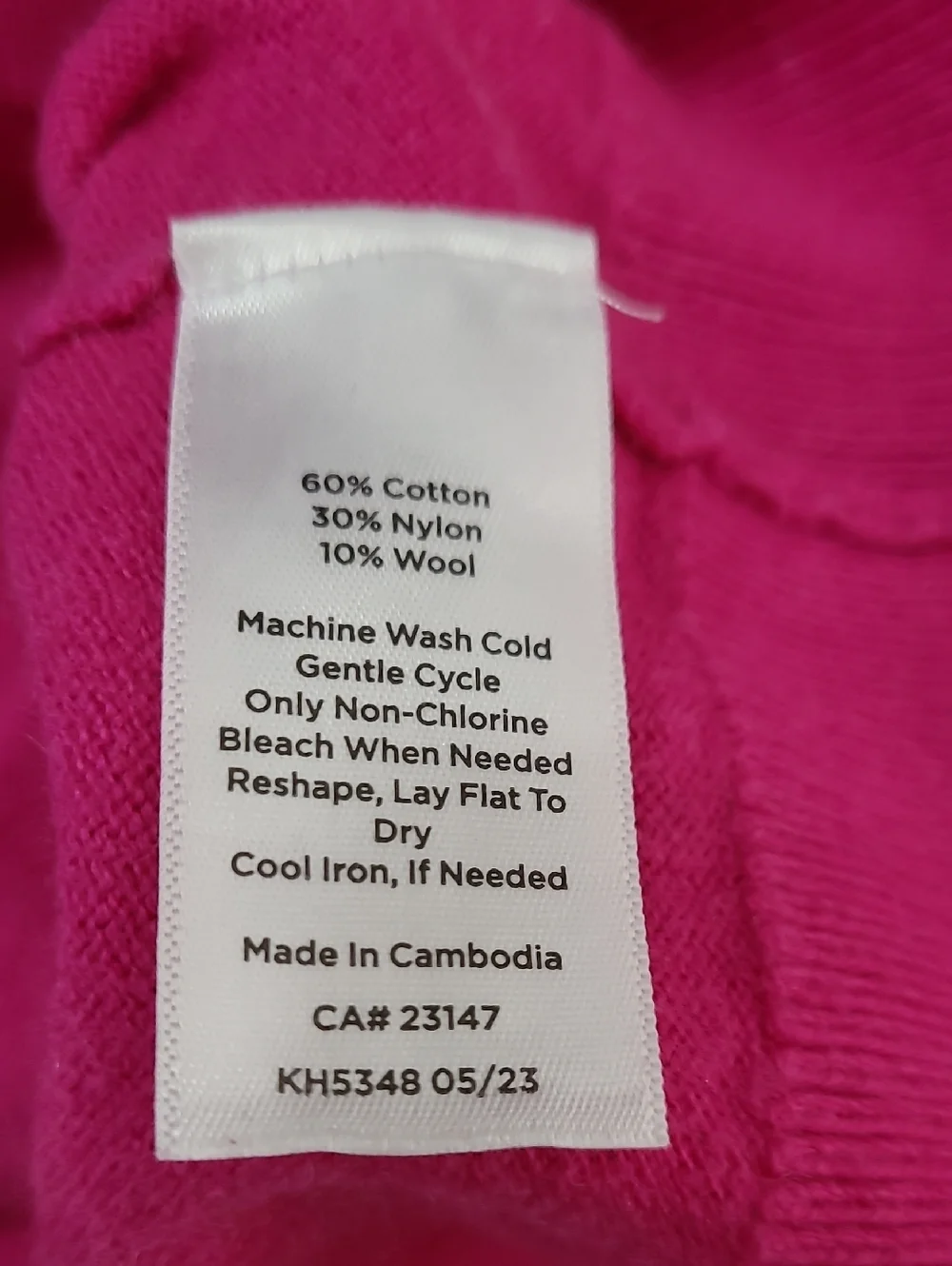 Talbots Cranberry/Magenta Ruffled Crewneck Lightweight Sweater size Large